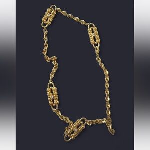 Camrose & Kross JBK Long Layered Paper Clip Station Statement Necklace-